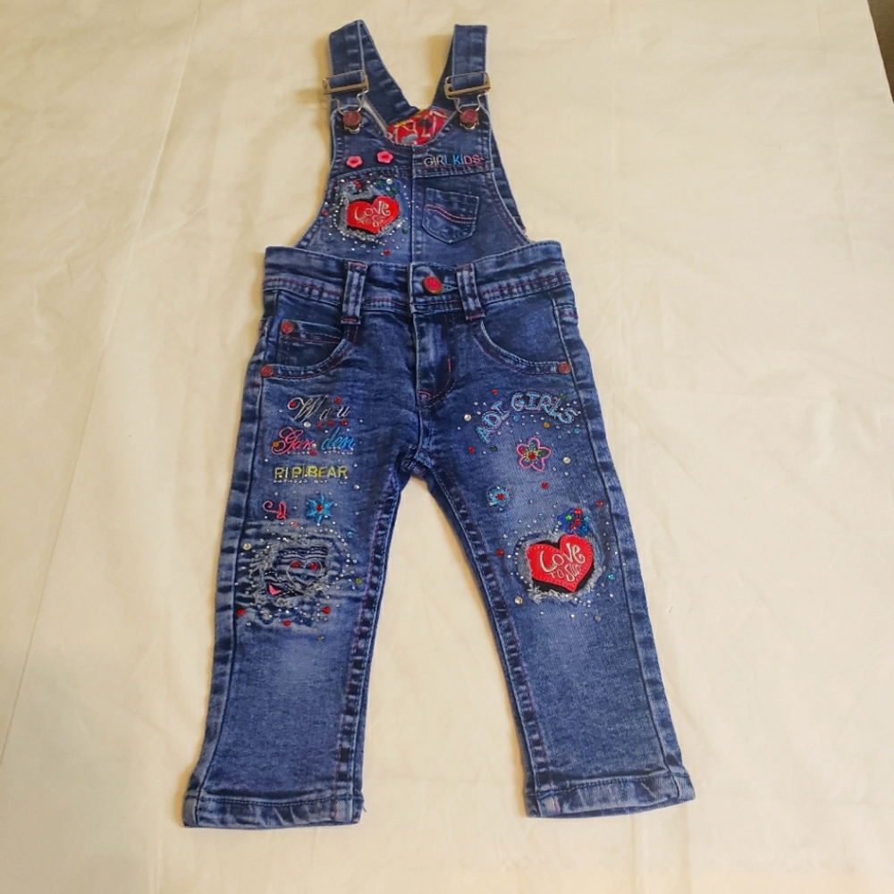 Baby Girl Bib Overalls Jean apnts